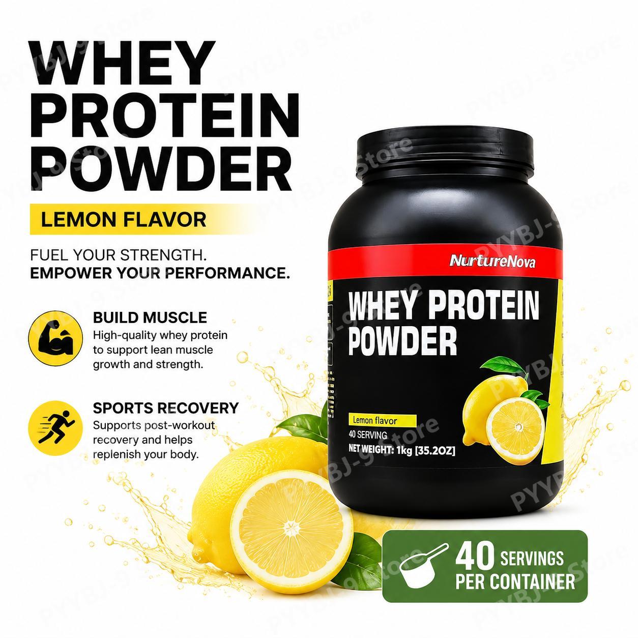 Fitness Nutrition Protein - NurtureNova Whey Protein Tozu Limon Aromalı
