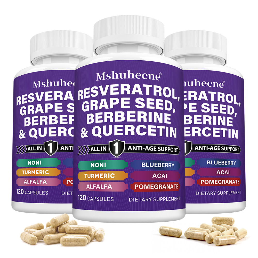 Resveratrol Capsule Anti Aging - Resveratrol, Berberin, Kvesetin ve Üzüm Çekirdeği
