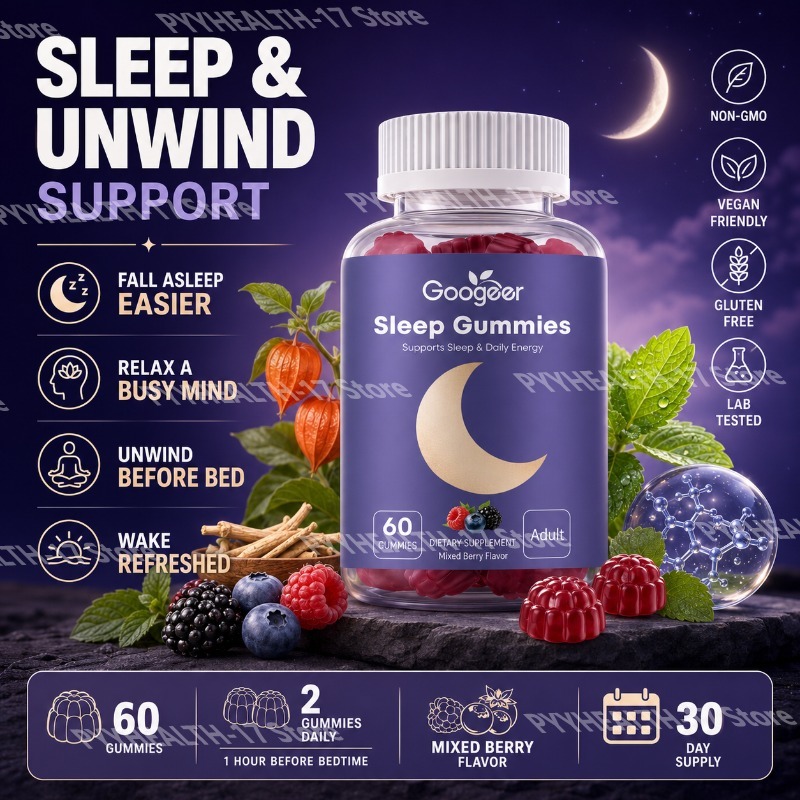 Melatonin Sleep Gummy - Yetişkinler için Melatonin, Aşvaganda Kökü Ekstraktı
