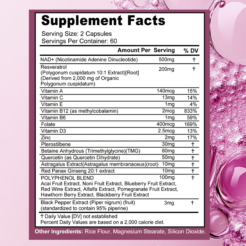 NAD+ Resveratrol Takviyeleri - - Resveratrol Capsule Anti Aging incelemesi ve fiyatı