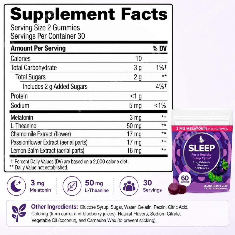 Melatonin Uyku Sakızları 3mg,  - Melatonin Sleep Gummy incelemesi ve fiyatı
