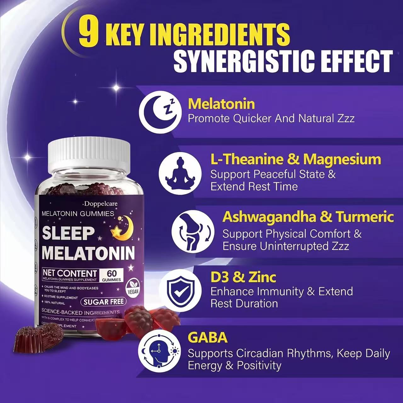 Şekersiz Vegan Uyku Melatonin  - Melatonin Sleep Gummy incelemesi ve fiyatı